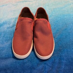 OluKai Pehuea Slip-On Sneakers Pink Mesh Women’s Size 8 Casual Comfort Shoes